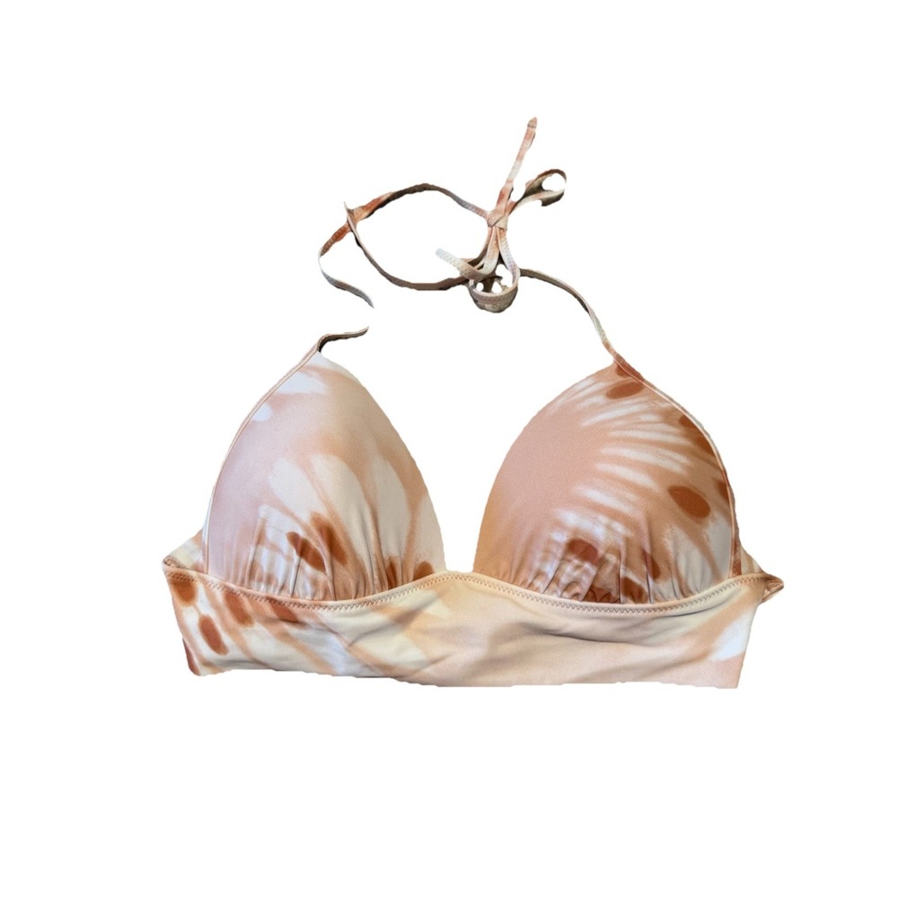 NEWAerie‎ Women's Peachy-Pink Tie-Dye Bikini Top Adjustable Tie Back Size Medium